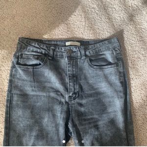 Forever 21 Straight leg/skinny acid black jeans